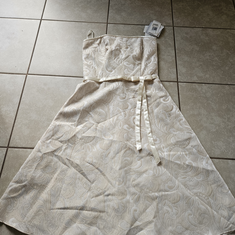 Scott McClintock Vintage Deadstock Cream Brocade Dress